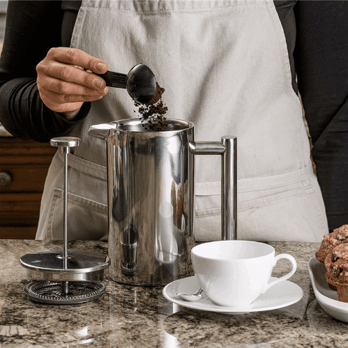 Double Stainless Steel Coffee Pot French Insulation Tea Maker