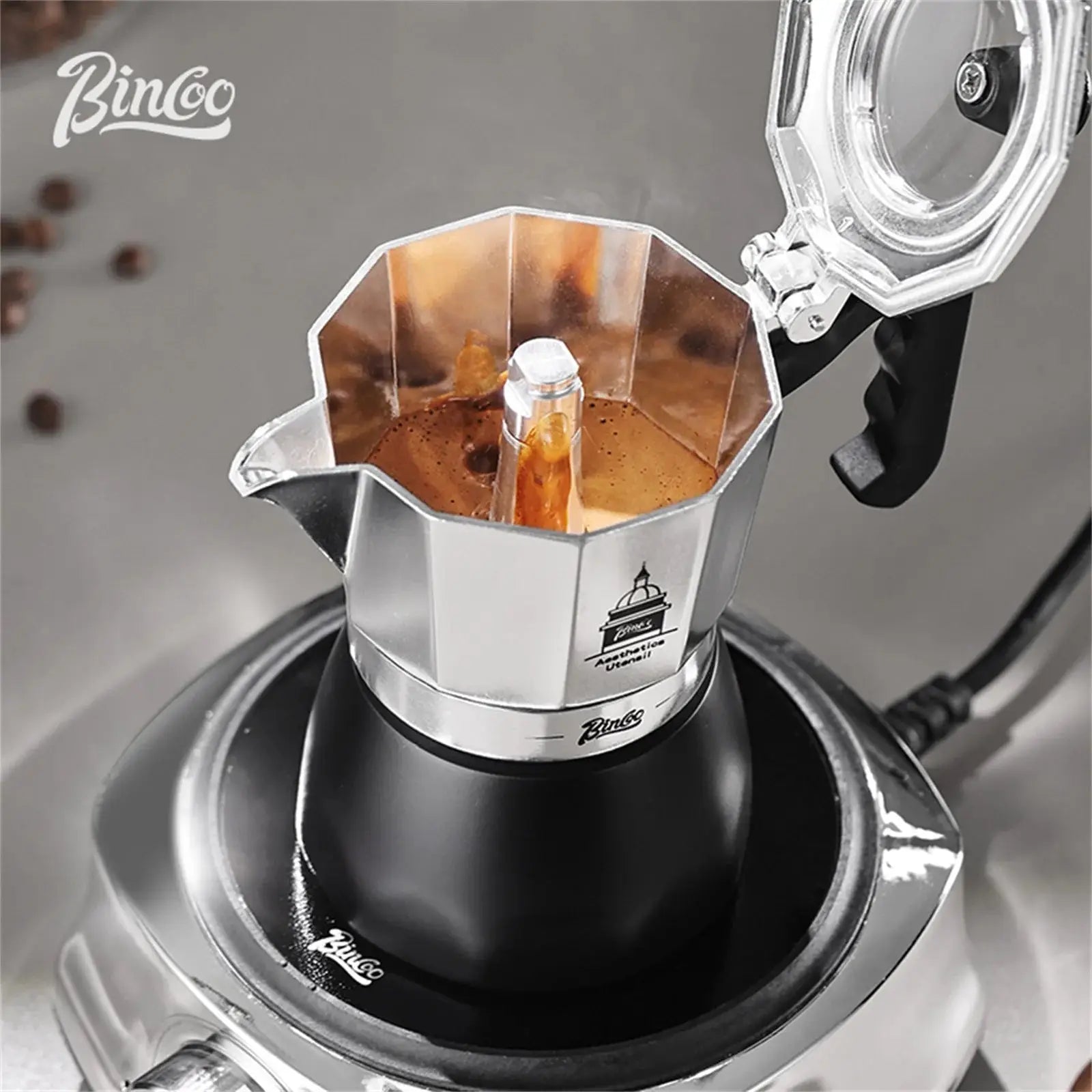 Espresso Extraction Coffee Maker, Dual Valve Moka Pot